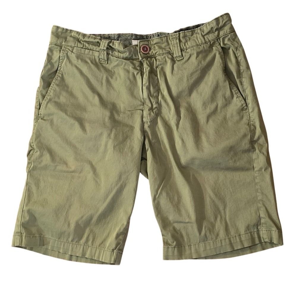 Ingram Mens Slim Fit Chino Shorts Olive Green Made in Italy Size 48 IT US 32